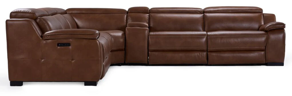 Lee 6-Piece Power Reclining Sectional - Brown - Image 3