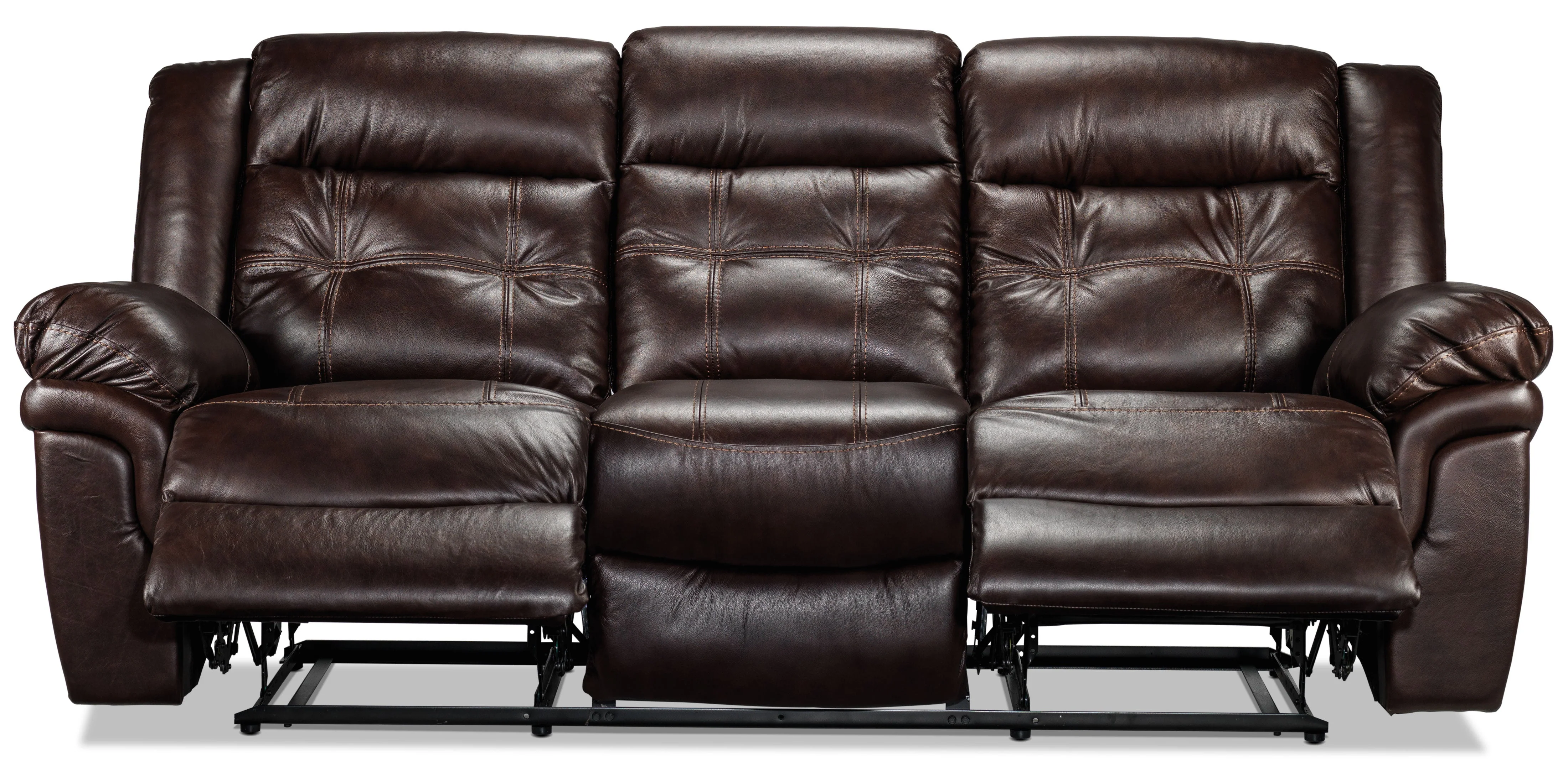 Leighland Reclining Sofa and Recliner Set - Brown - Image 2