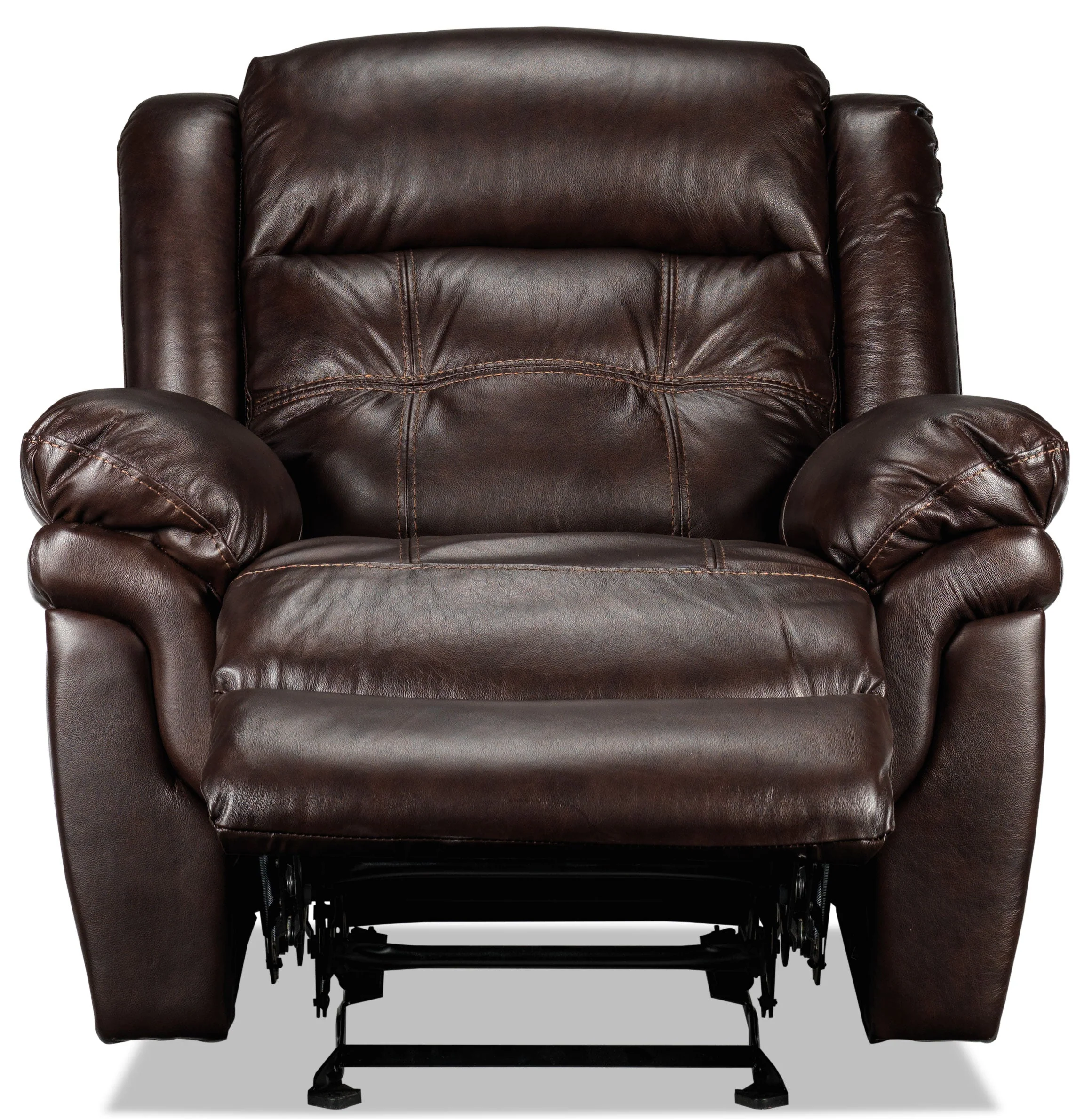 Leighland Reclining Sofa, Reclining Loveseat with Console and Recliner Set - Brown - Image 4