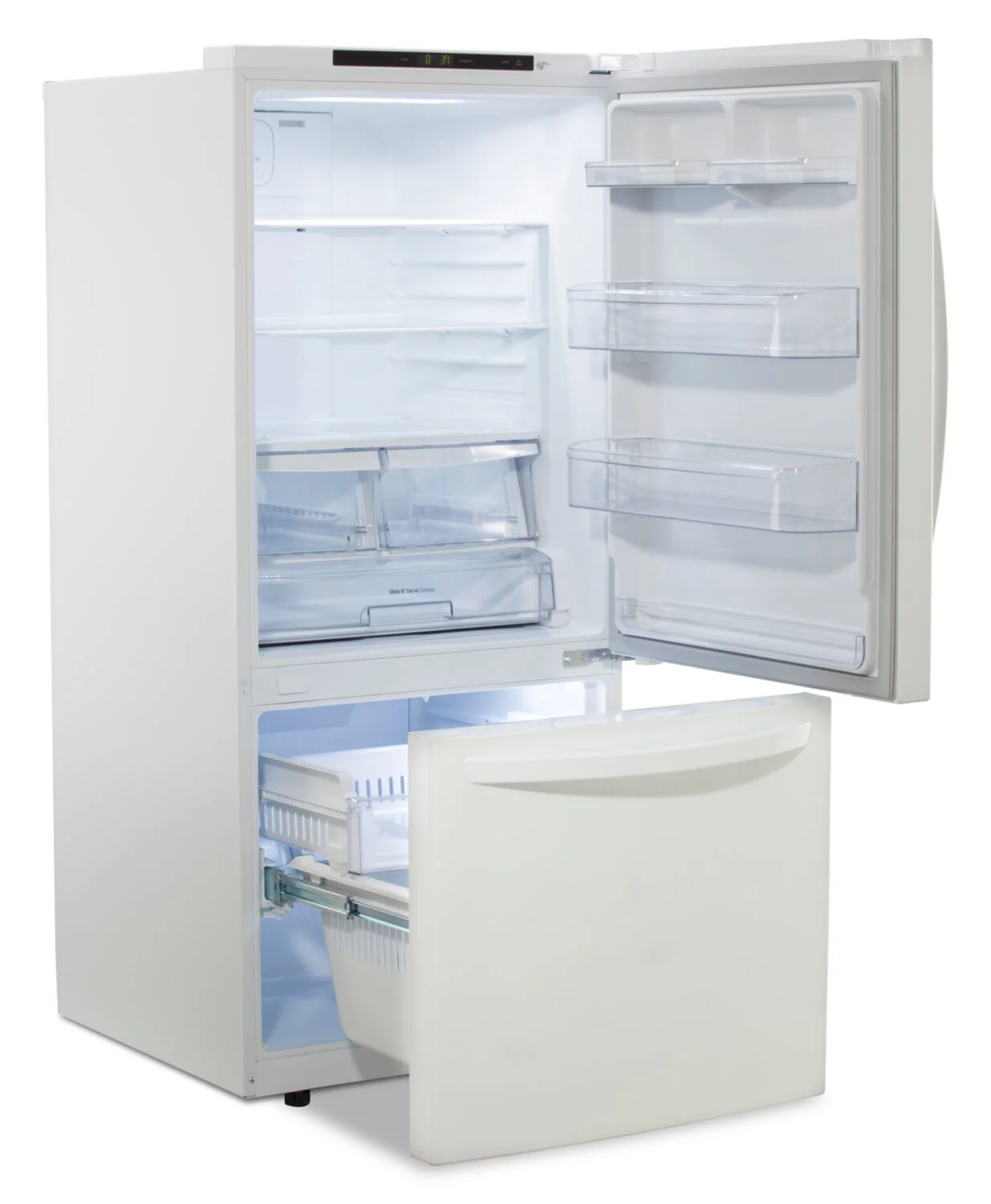 LG 22 Cu. Ft. Bottom-Freezer Refrigerator - LRDNS2200W - Image 4