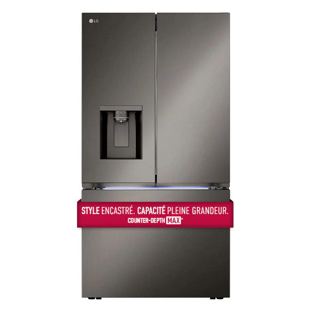 LG 26 cu. ft. Smart Counter-Depth MAX™ Black Stainless Steel French Door Refrigerator with Four Types of Ice - LRYXC2606D - Image 4