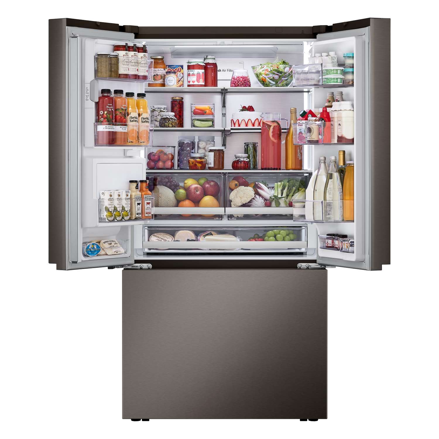 LG 26 cu. ft. Smart Counter-Depth MAX™ Black Stainless Steel French Door Refrigerator with Four Types of Ice - LRYXC2606D - Image 6