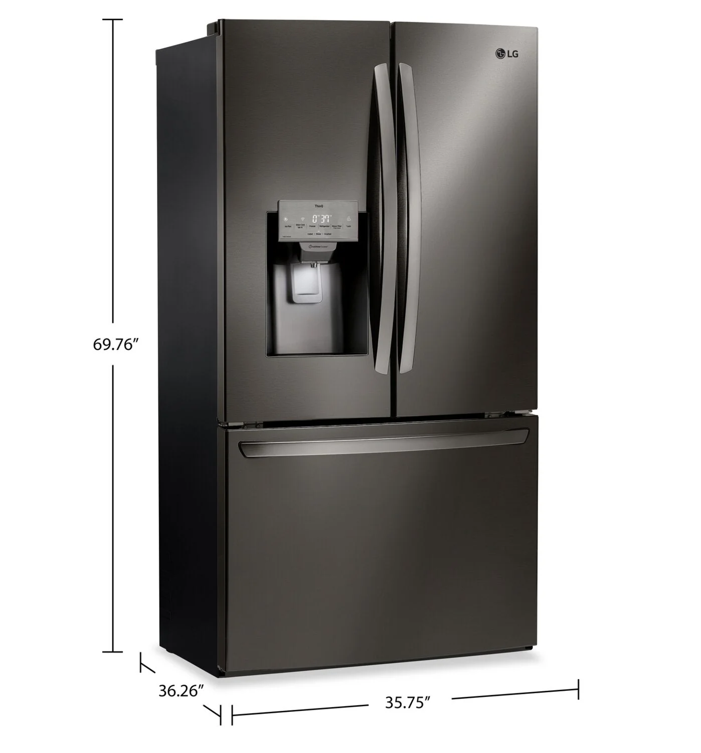 LG 28 Cu. Ft. French-Door Refrigerator with ThinQ® Technology - LRFS28XBD - Image 13