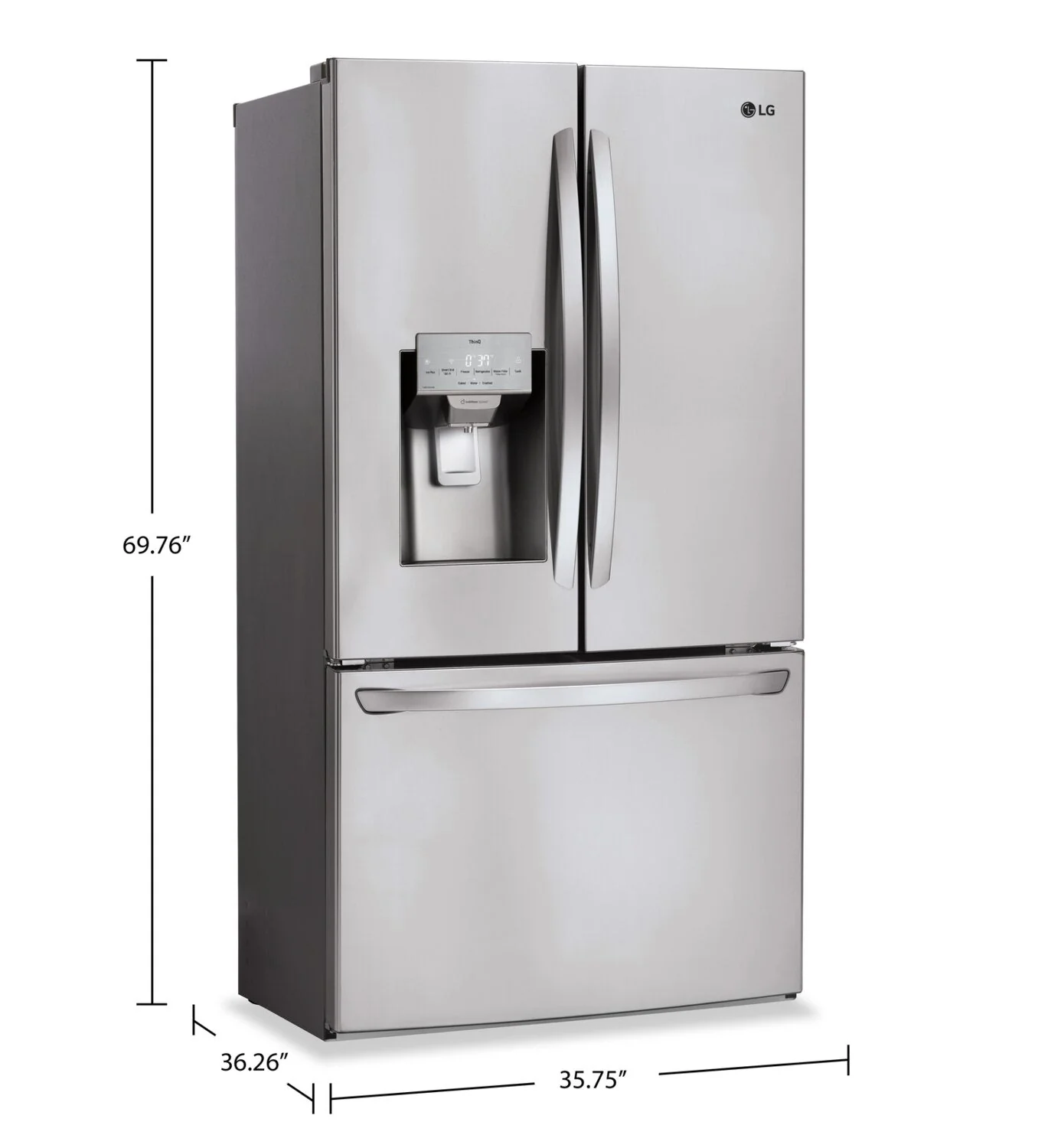 LG 28 Cu. Ft. French-Door Refrigerator with ThinQ® Technology - LRFS28XBS - Image 13