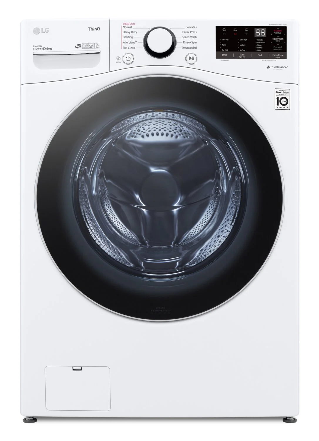 LG 5.2 Cu. Ft. Front-Load Washer 7.4 Cu. Ft. Electric Dryer with AI - White - Image 2
