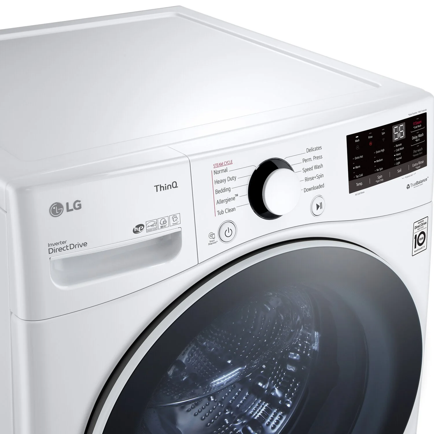 LG 5.2 Cu. Ft. Front-Load Washer 7.4 Cu. Ft. Electric Dryer with AI - White - Image 4