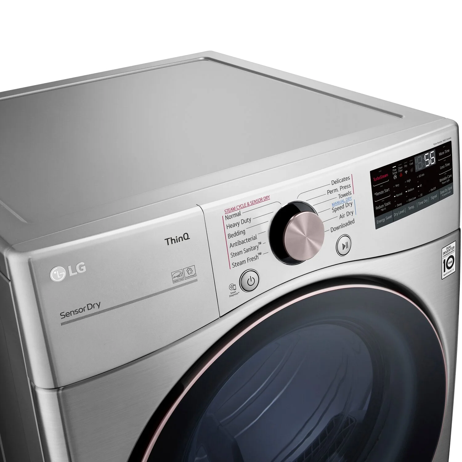 LG 5.2 Cu. Ft. Front-Load Washer and 7.4 Cu. Ft. Electric Dryer - Graphite Steel - Image 4