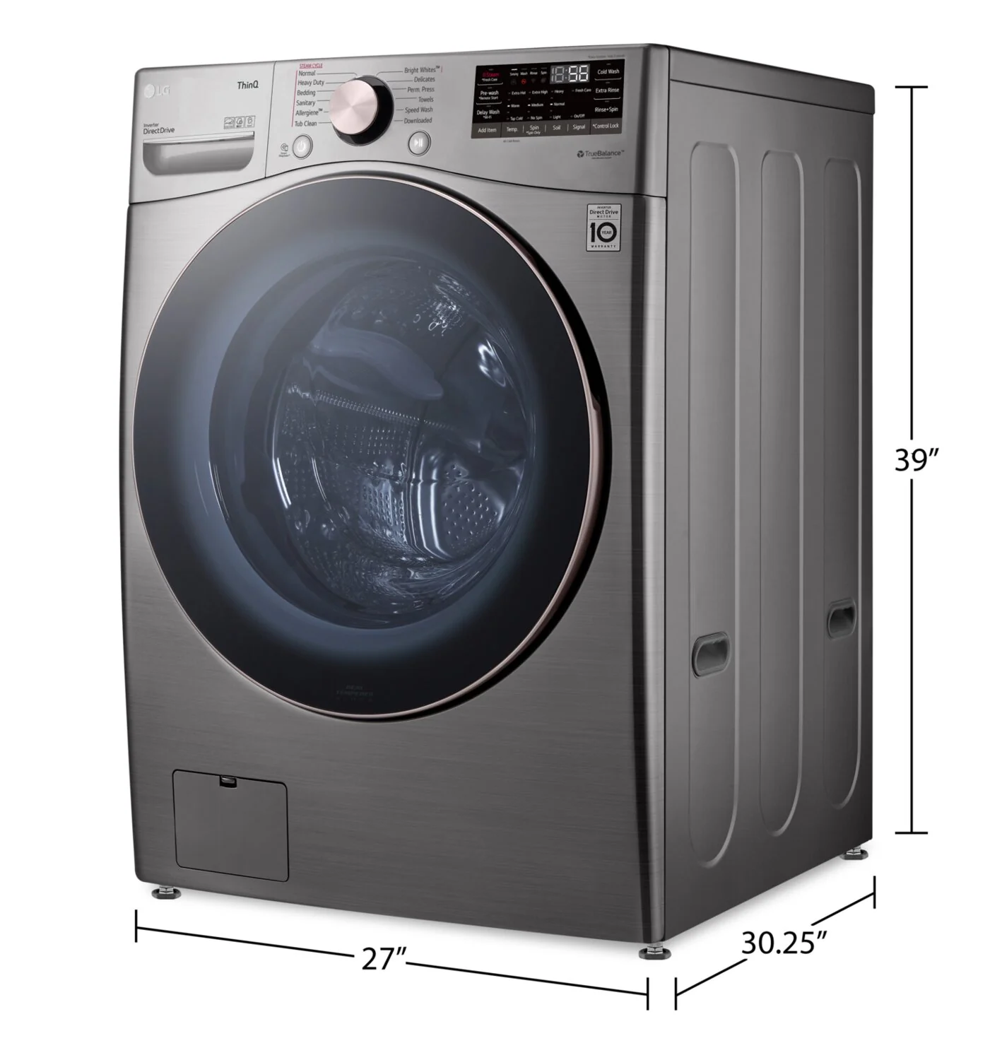 LG 5.2 Cu. Ft. Smart Front-Load Washer - WM3850HVA - Image 10