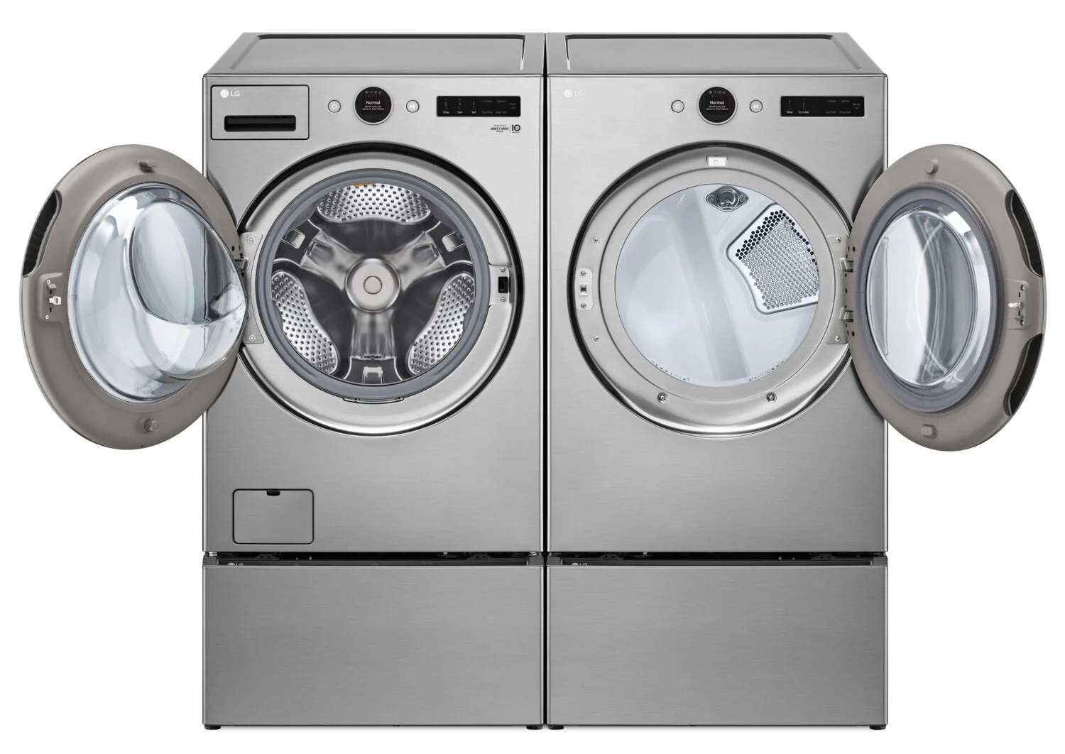 LG 5.2 Cu. Ft. Front-Load Washer and 7.4 Cu. Ft. Electric Dryer with TurboSteam® - WM5500HV/DLEX550V - Image 2