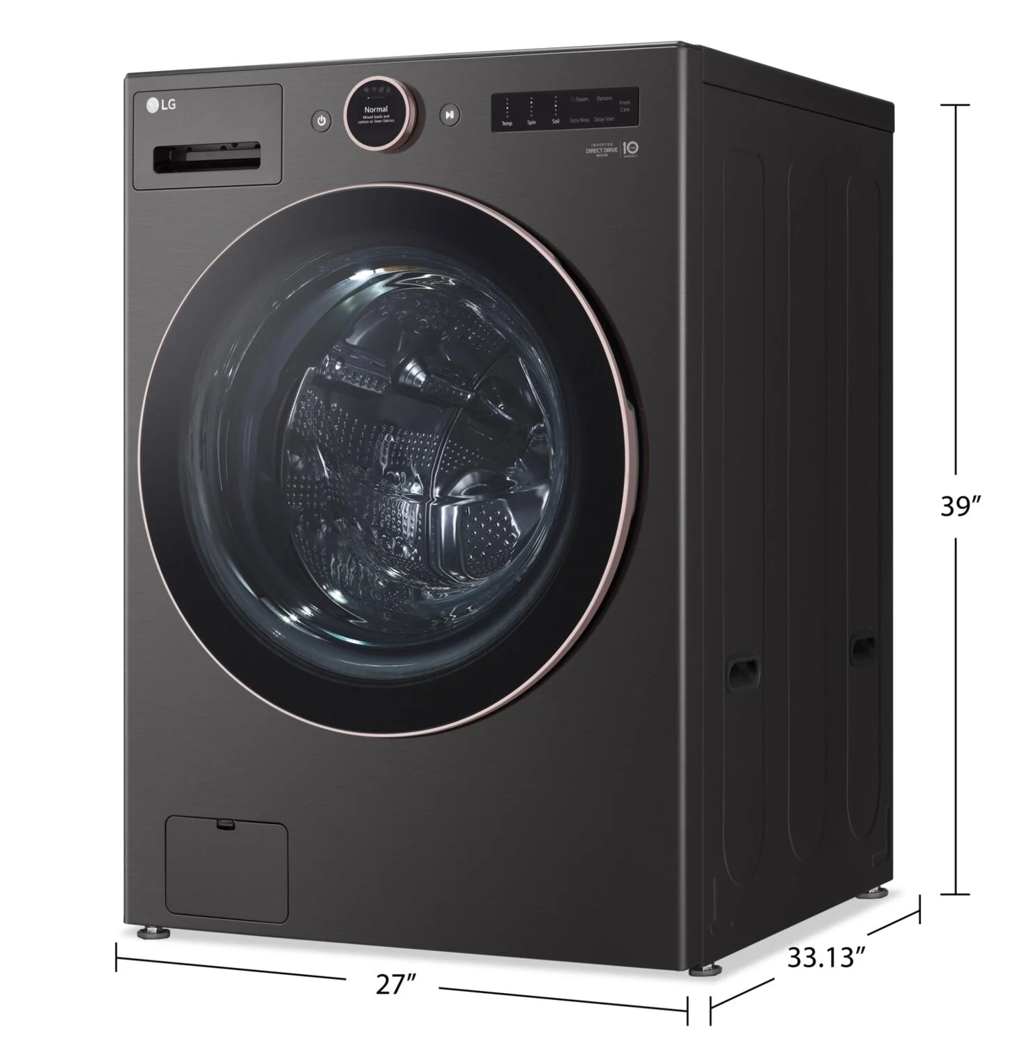 LG 5.8 Cu. Ft. Smart Front-Load Washer with TurboWash® 360 and AI DD™ - WM6500HBA - Image 8