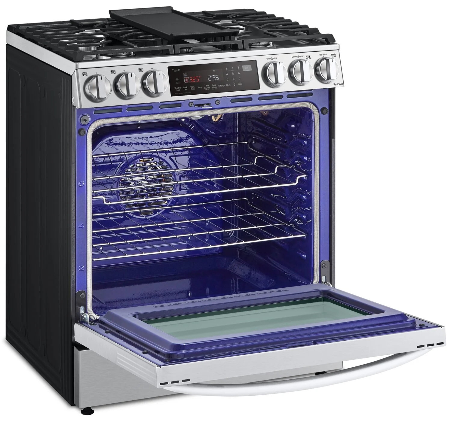 LG 6.3 Cu. Ft. Smart Front-Control Gas Range with Air Fry - LSGL6335F - Image 7