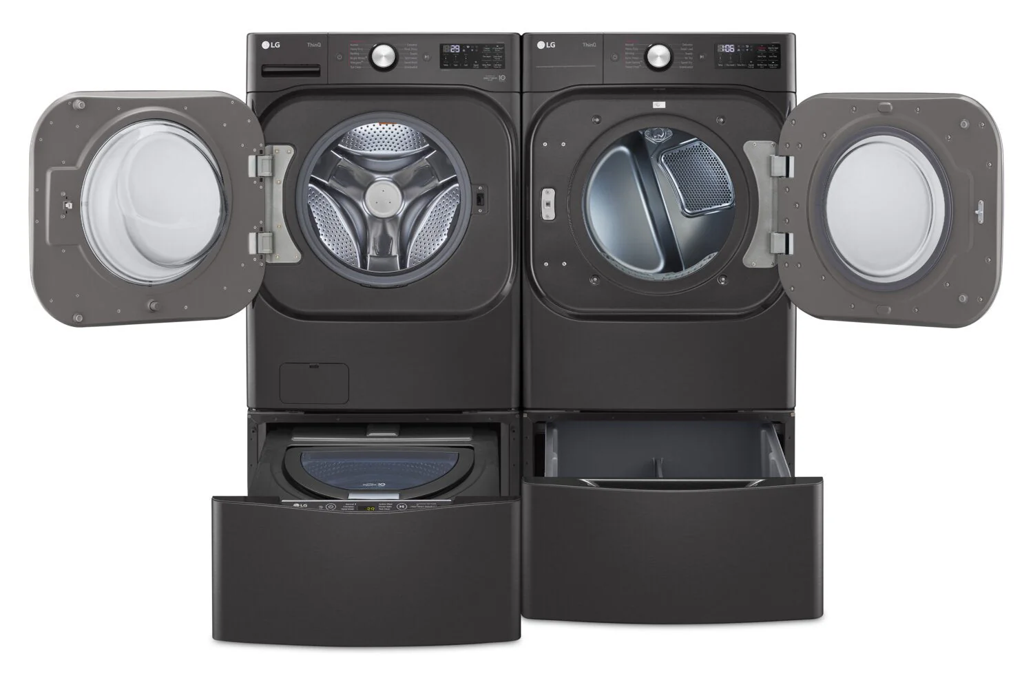 LG 6 Cu. Ft. Front-Load Washer and 9 Cu. Ft. Electric Dryer - WM8900HB/DLEX8900 - Image 3