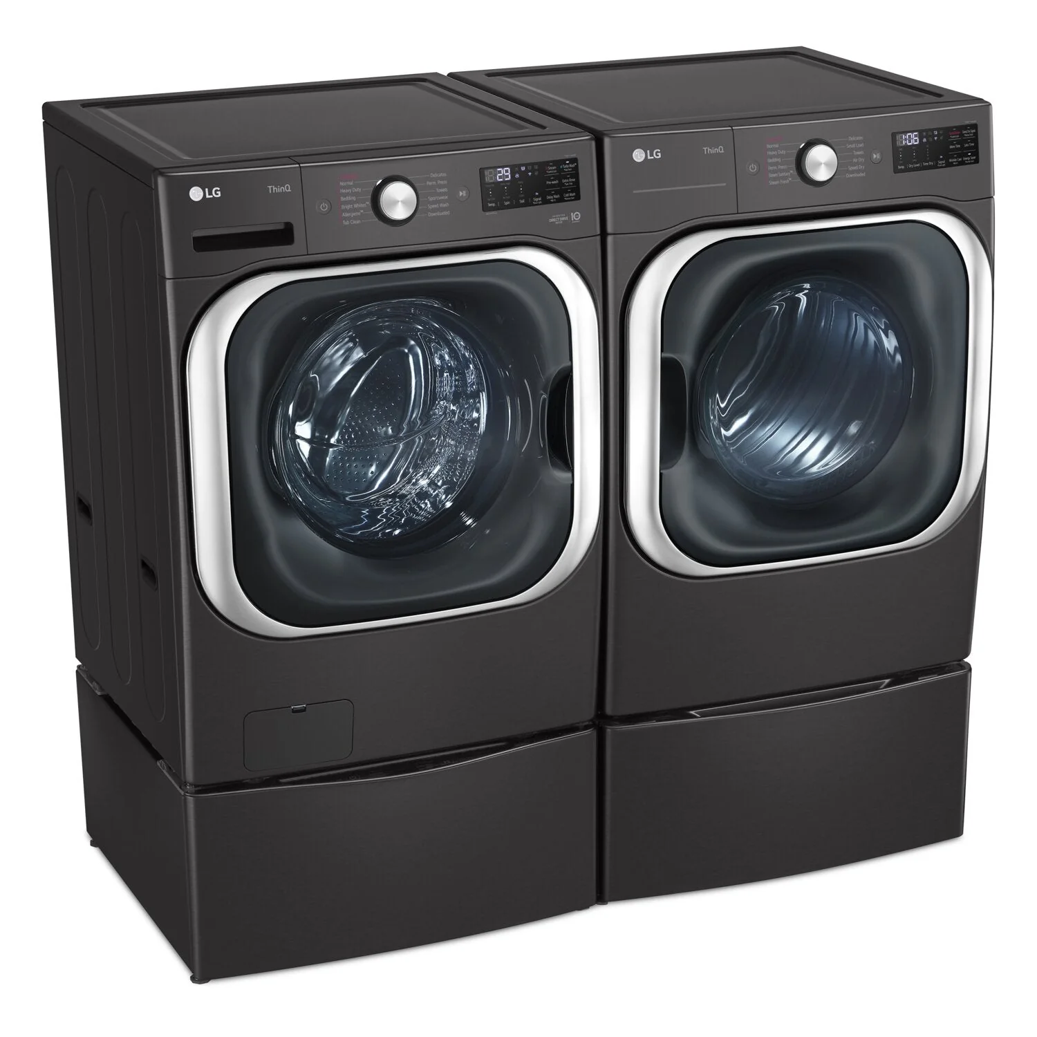 LG 6 Cu. Ft. Front-Load Washer and 9 Cu. Ft. Electric Dryer - WM8900HB/DLEX8900 - Image 4