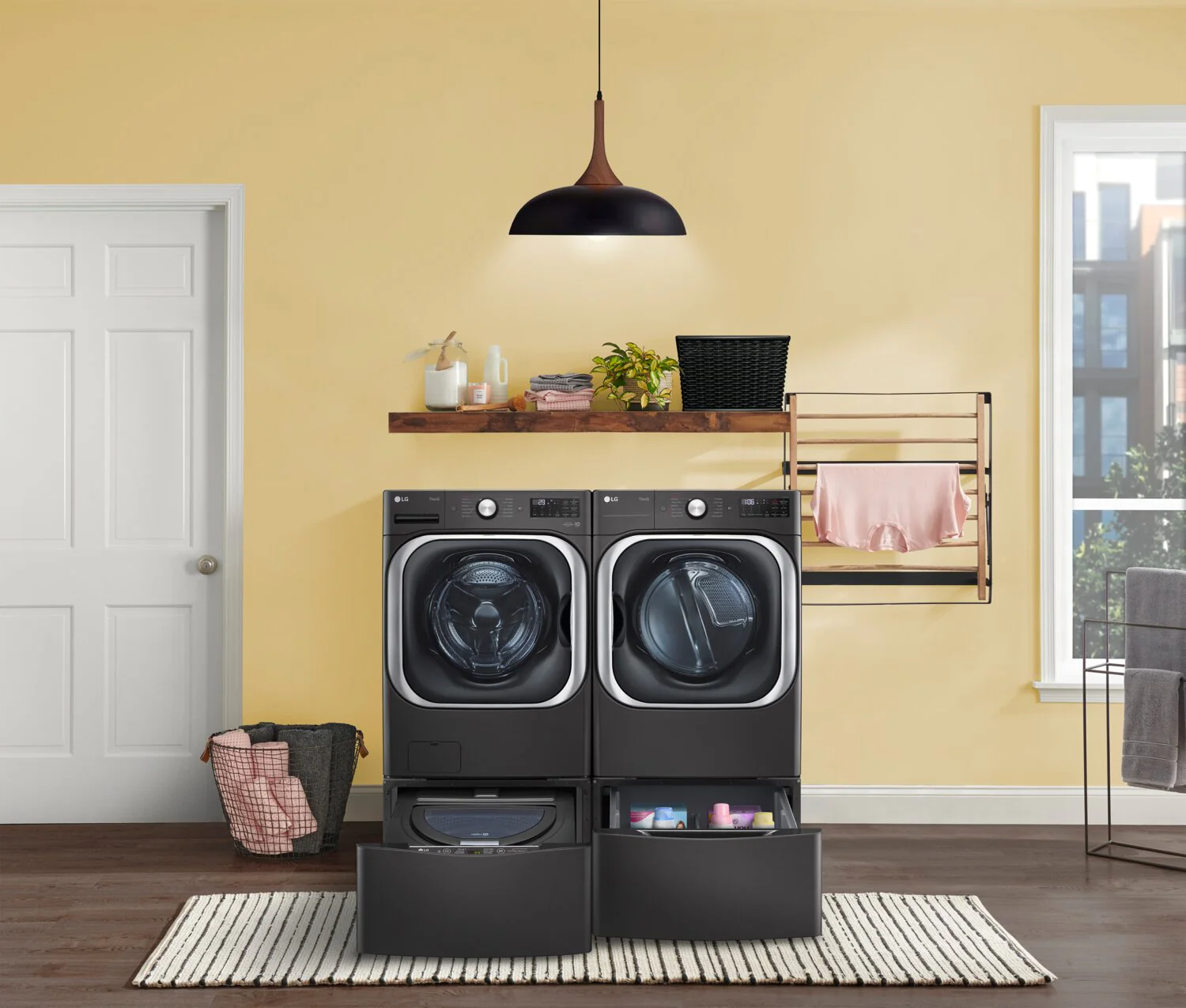 LG 6 Cu. Ft. Front-Load Washer and 9 Cu. Ft. Electric Dryer - WM8900HB/DLEX8900 - Image 7