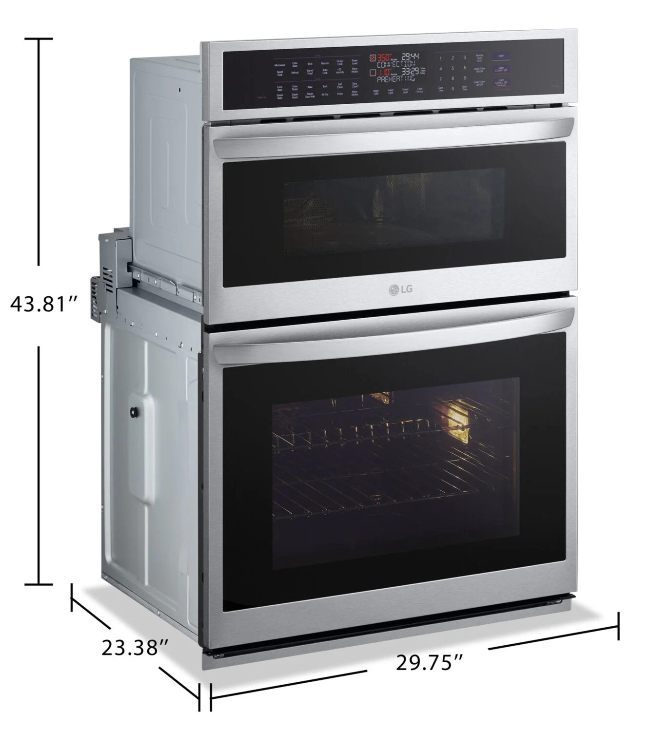 LG 6.4 Cu. Ft. Smart InstaView® Combination Wall Oven with Air Fry - WCEP6427F - Image 9
