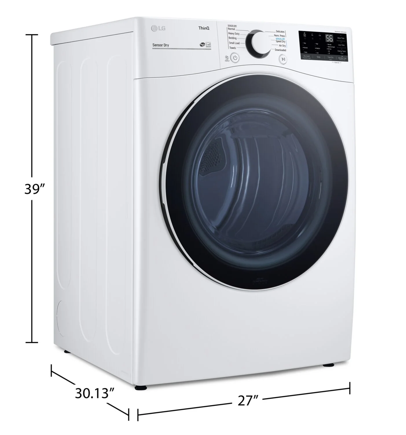 LG 7.4 Cu. Ft. Electric Dryer with AI Sensor Dry™ - DLE3600W - Image 8
