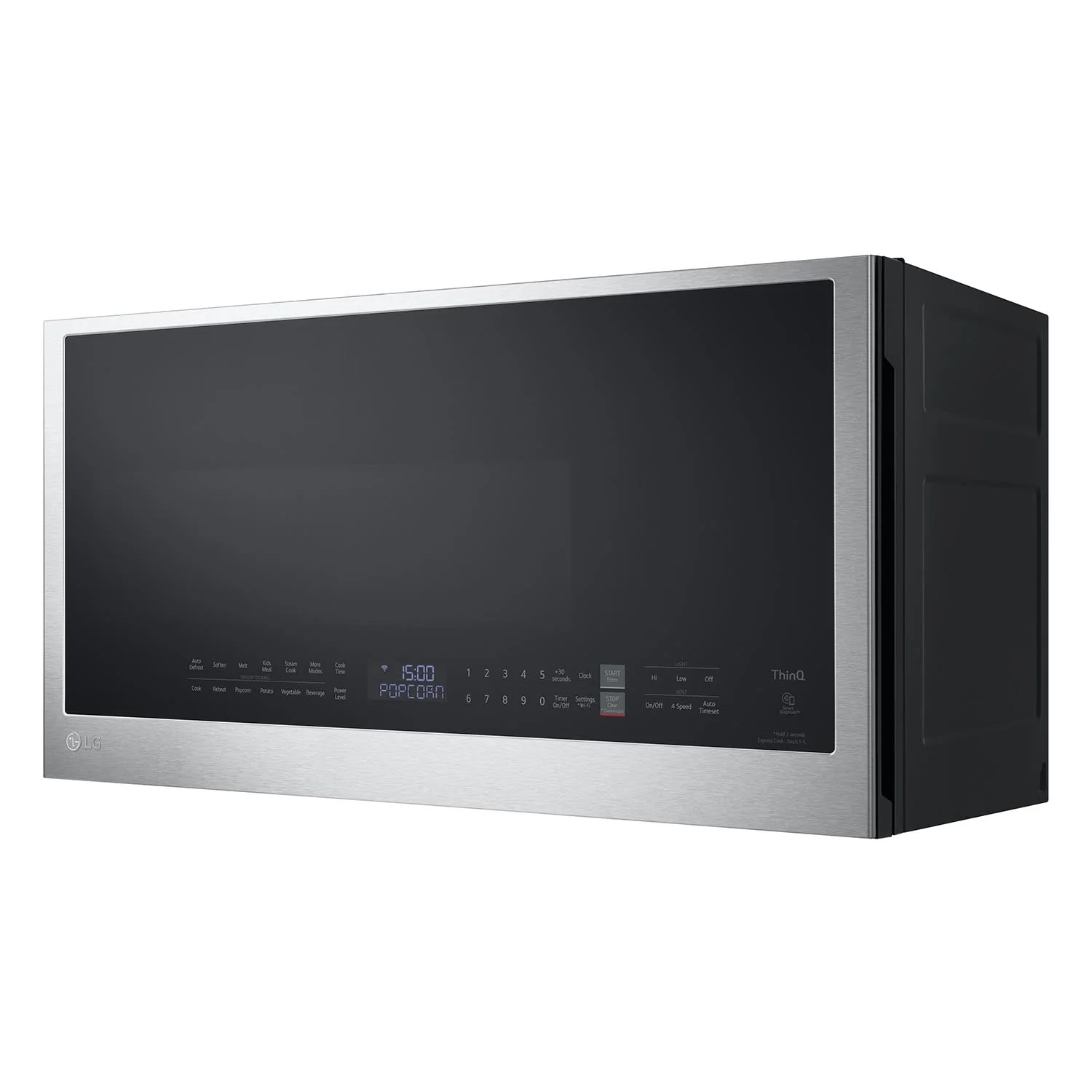 LG Platinum Silver Steel Smart Wi-Fi Enabled Over-the-Range Microwave with EasyClean® (2.0 cu. ft.) - MVEL2033F - Image 2