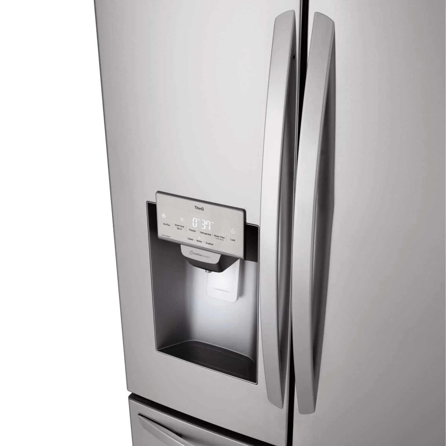 LG Smudge Resistant Stainless Steel 36" 28 Cu.ft French Door Refrigerator with Ice & Water Dispenser - LRFS28XBS - Image 2
