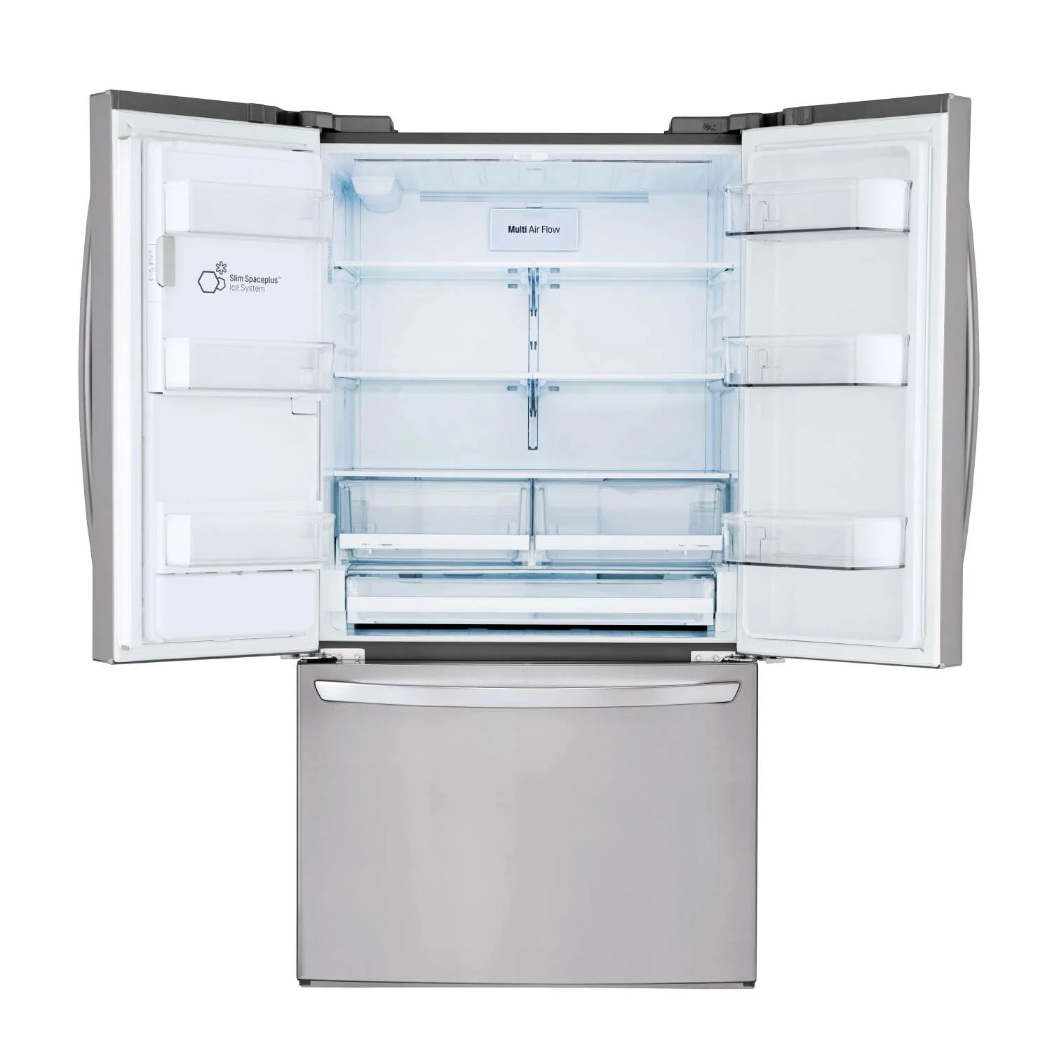 LG Smudge Resistant Stainless Steel 36" 28 Cu.ft French Door Refrigerator with Ice & Water Dispenser - LRFS28XBS - Image 3