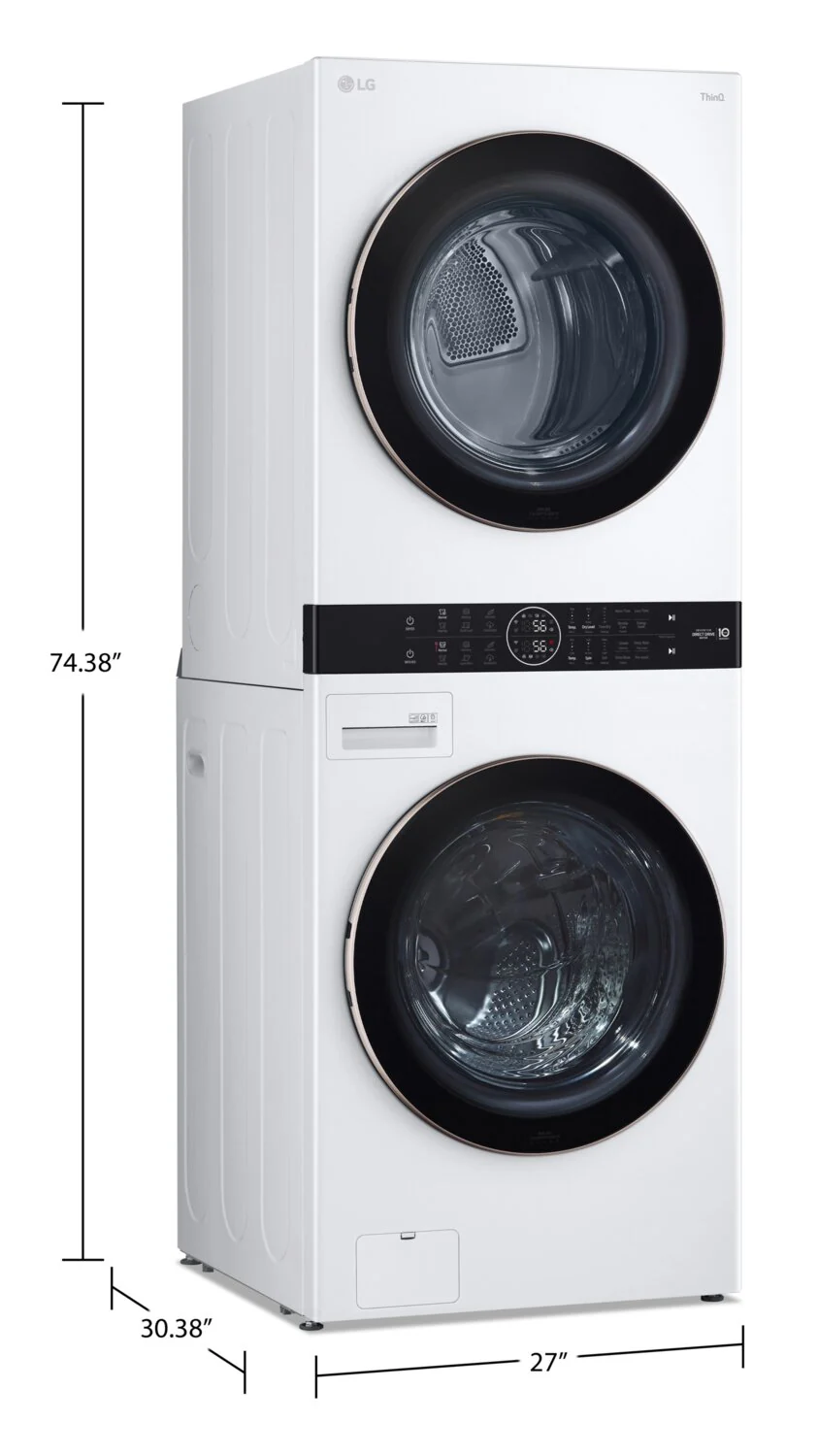 LG WashTower™ with 5.2 Cu. Ft. Washer and 7.4 Cu. Ft. Dryer - WKE100HWA - Image 9