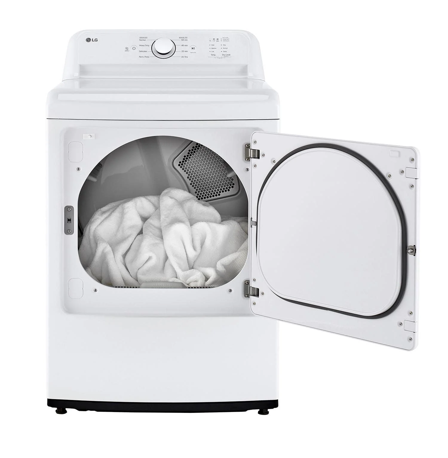 LG White Rear Control Energy Star Dryer with Sensor Dry (7.3 Cu. Ft) - DLE6100W - Image 6