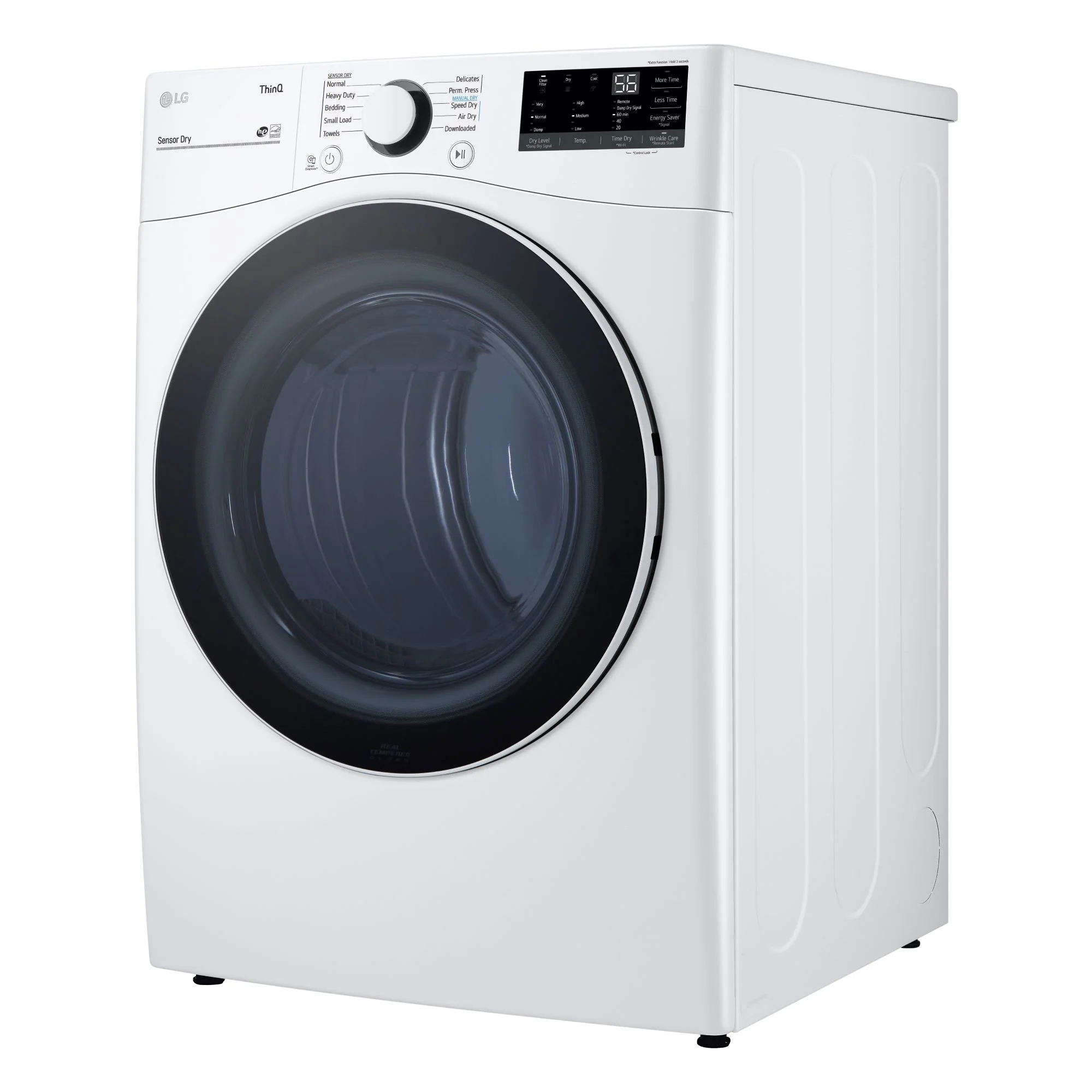 LG White Smart Wi-Fi Enabled Front Load Gas Dryer with Built-In AI (7.4 Cu. Ft.) - DLG3601W - Image 2