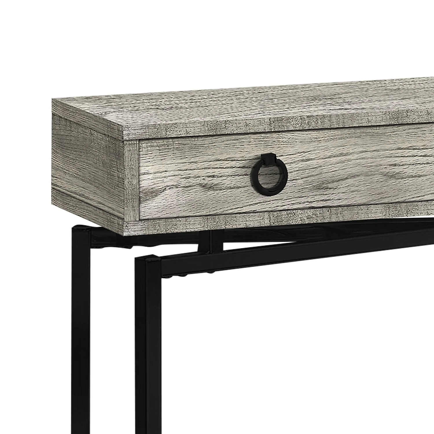Lucena Reclaimed Wood-Look Sofa Table - Grey - Image 2