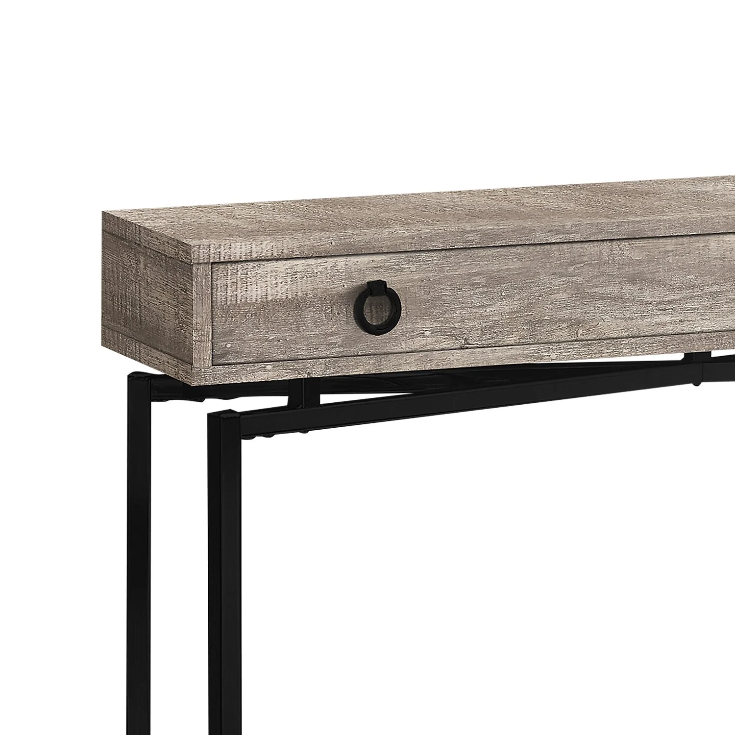 Lucena Reclaimed Wood-Look Sofa Table - Taupe - Image 2