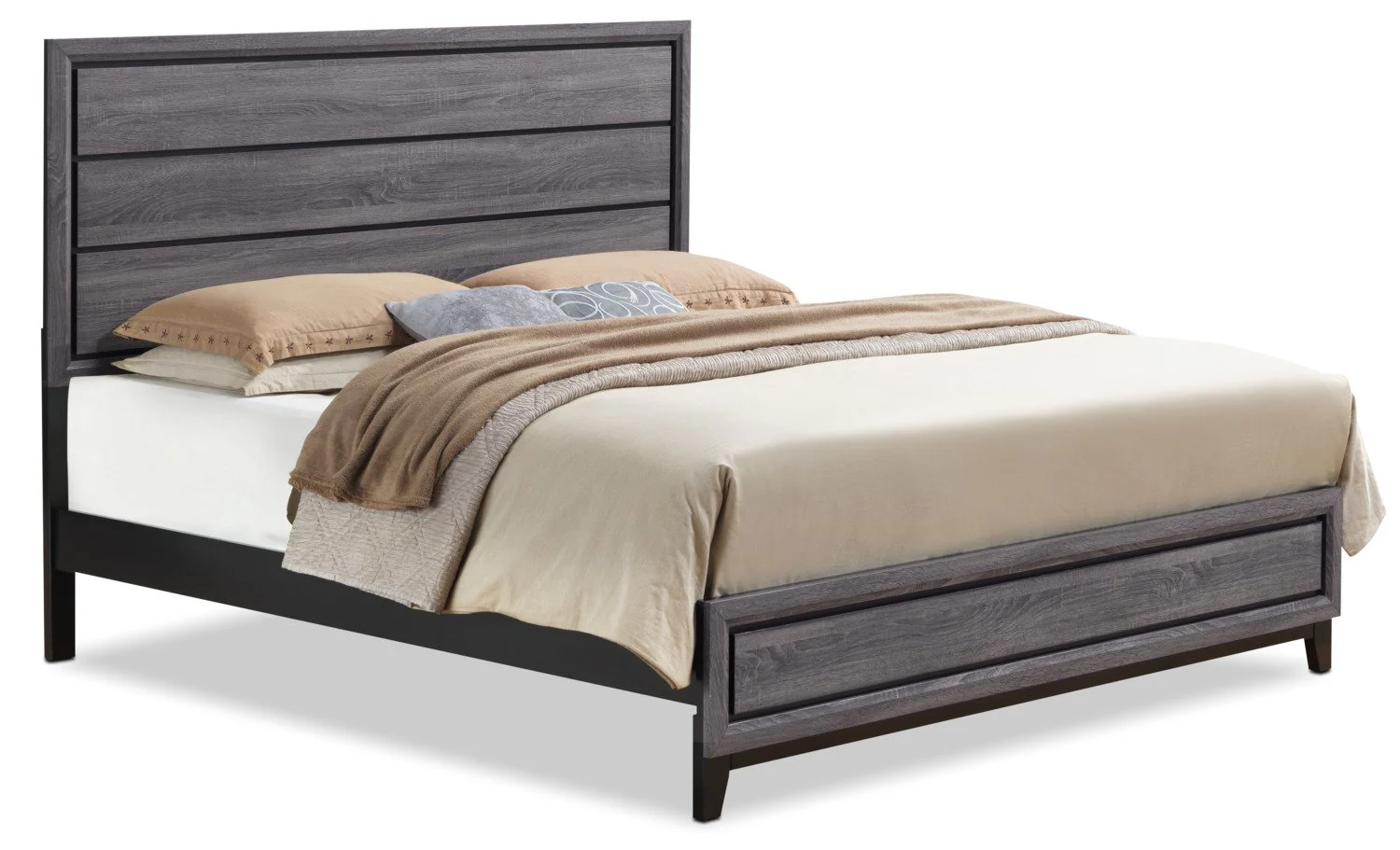 Lucila 5-Piece Queen Bedroom Set - Grey-Brown - Image 3