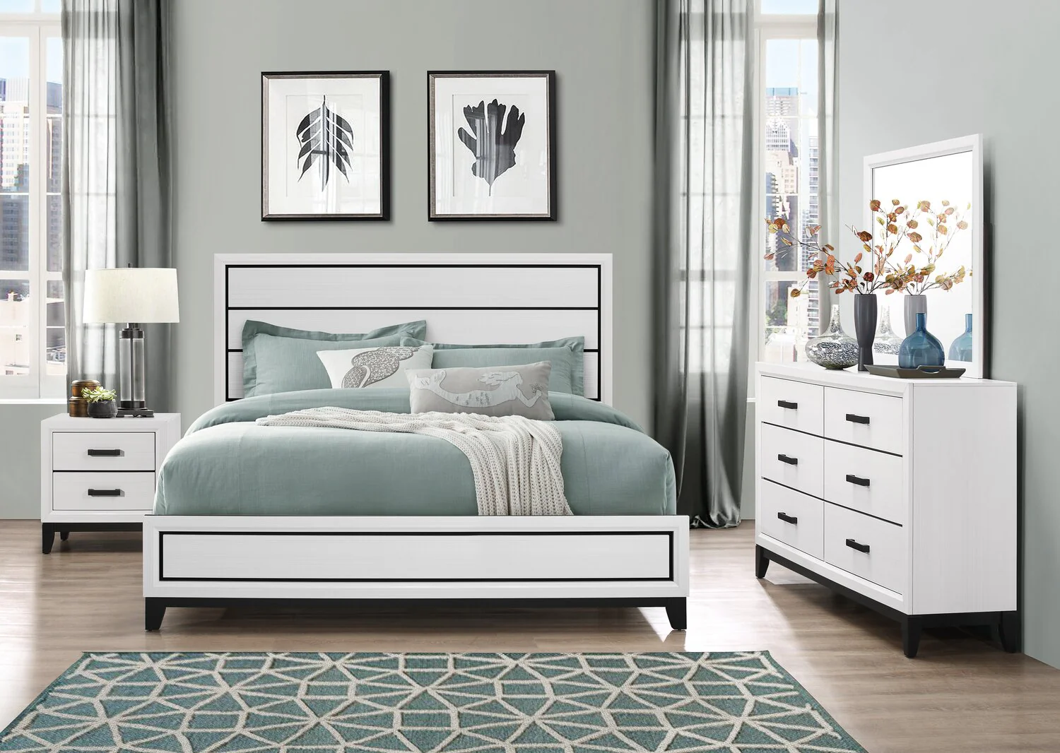 Lucila Queen Bed - White - Image 4