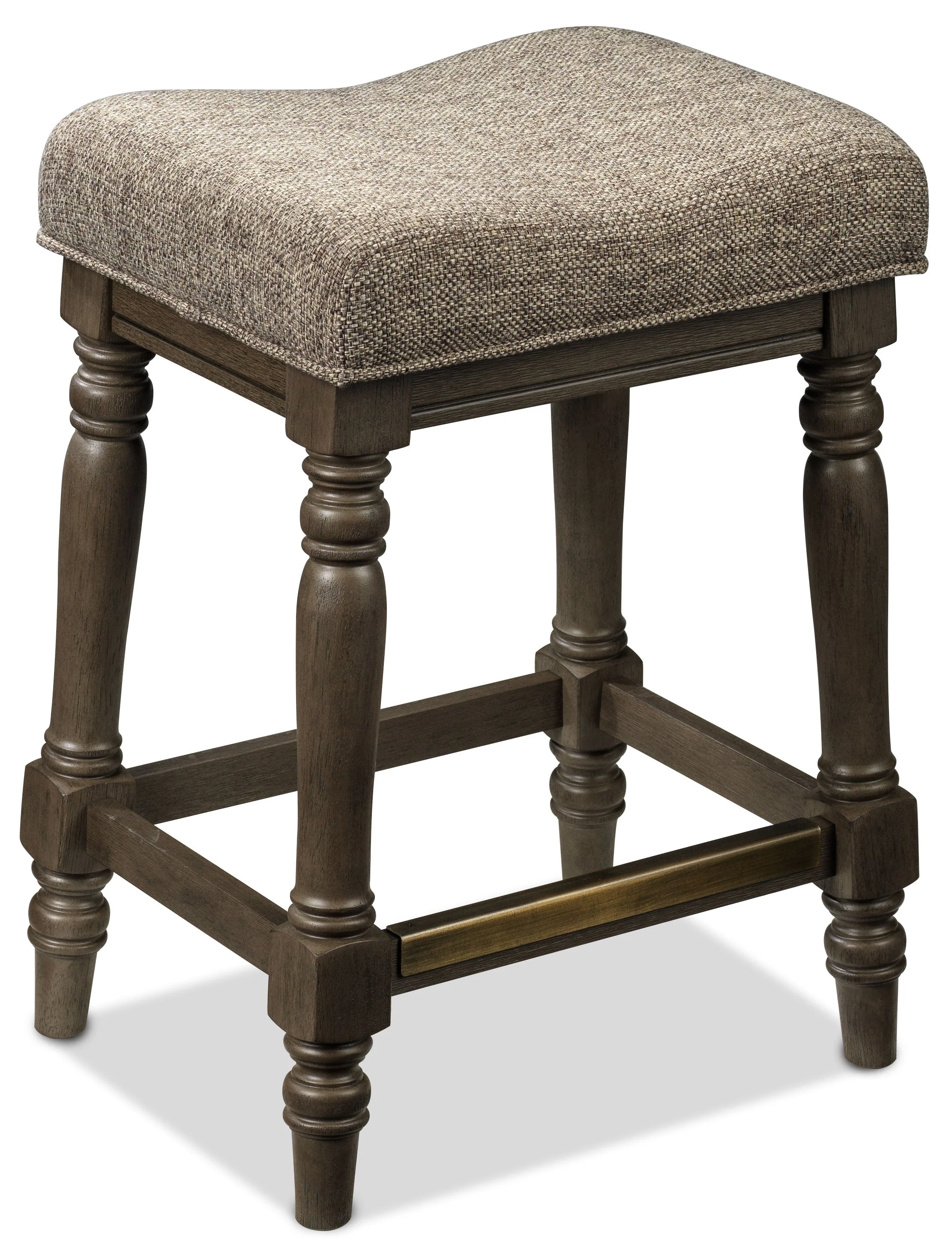 Lynnhaven 7-Piece Counter-Height Dining Room Set with 2 Counter Backless Stools - Roasted Oak - Image 3