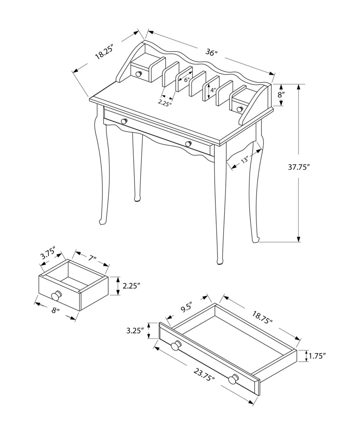 Lyra Desk - White - Image 4