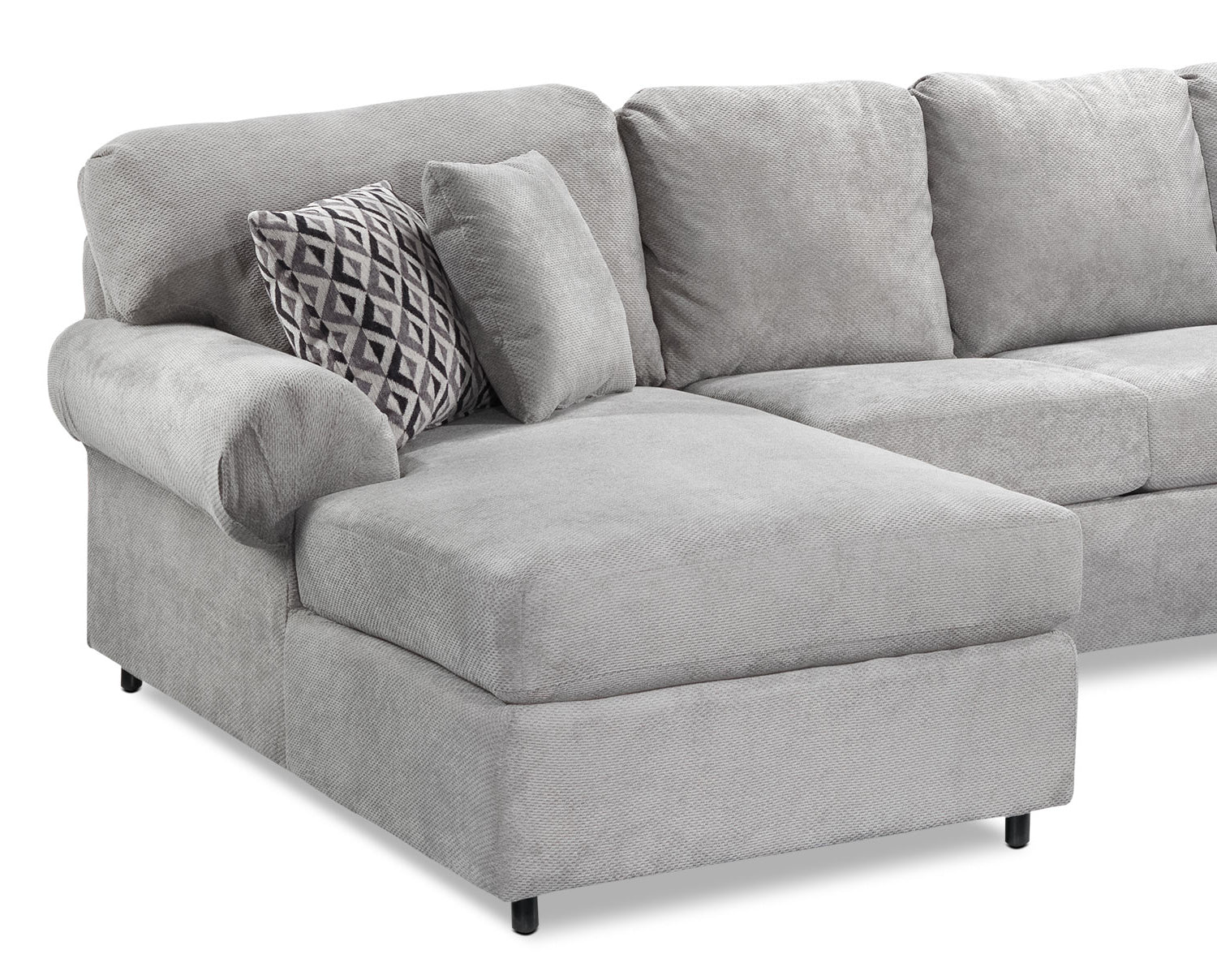 Macon 4-Piece Sectional with Left-Facing Chaise - Ash - Image 3