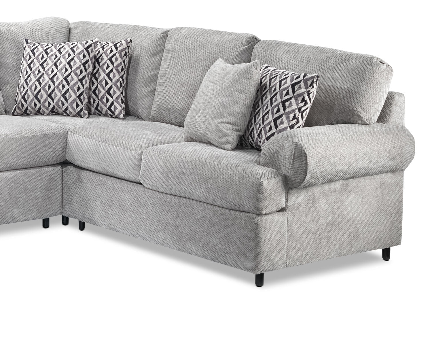 Macon 4-Piece Sectional with Left-Facing Chaise - Ash - Image 4
