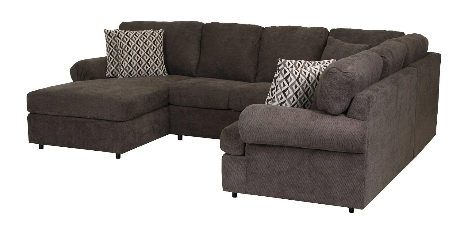 Macon 4-Piece Sectional with Left-Facing Chaise - Carbon - Image 3