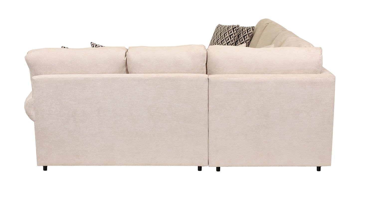 Macon 4-Piece Sectional with Left-Facing Chaise - Flax - Image 4