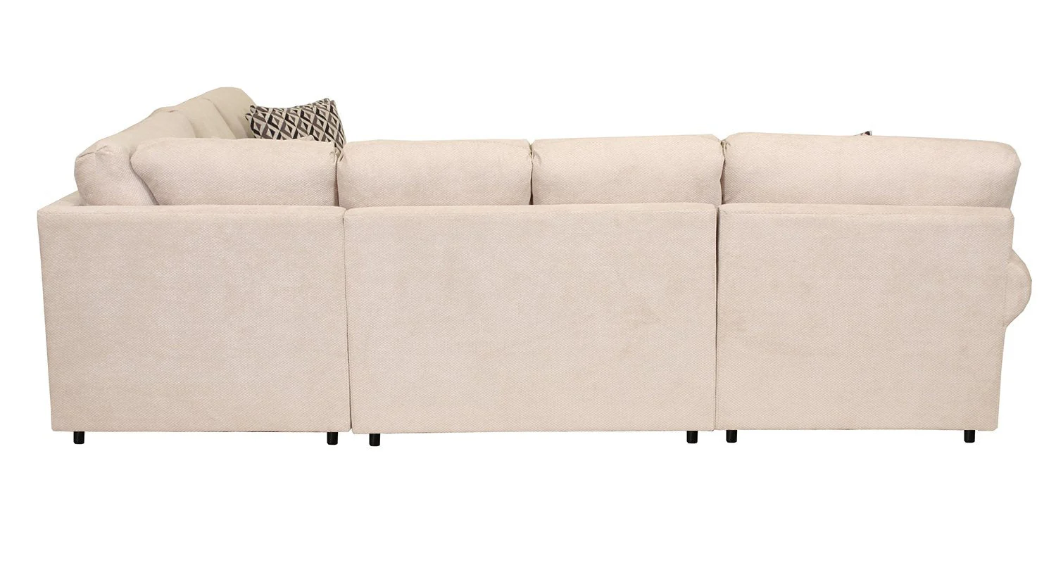 Macon 4-Piece Sectional with Left-Facing Chaise - Flax - Image 6