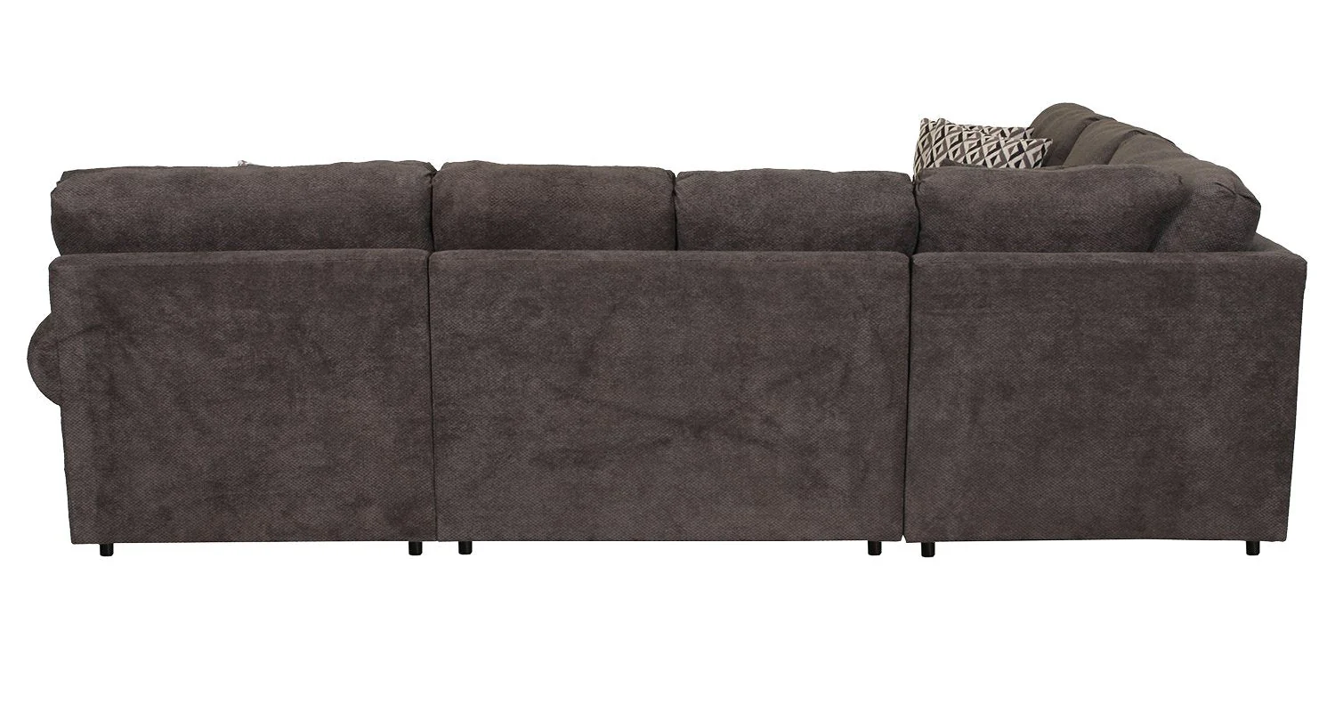Macon 4-Piece Sectional with Right-Facing Chaise - Carbon - Image 6
