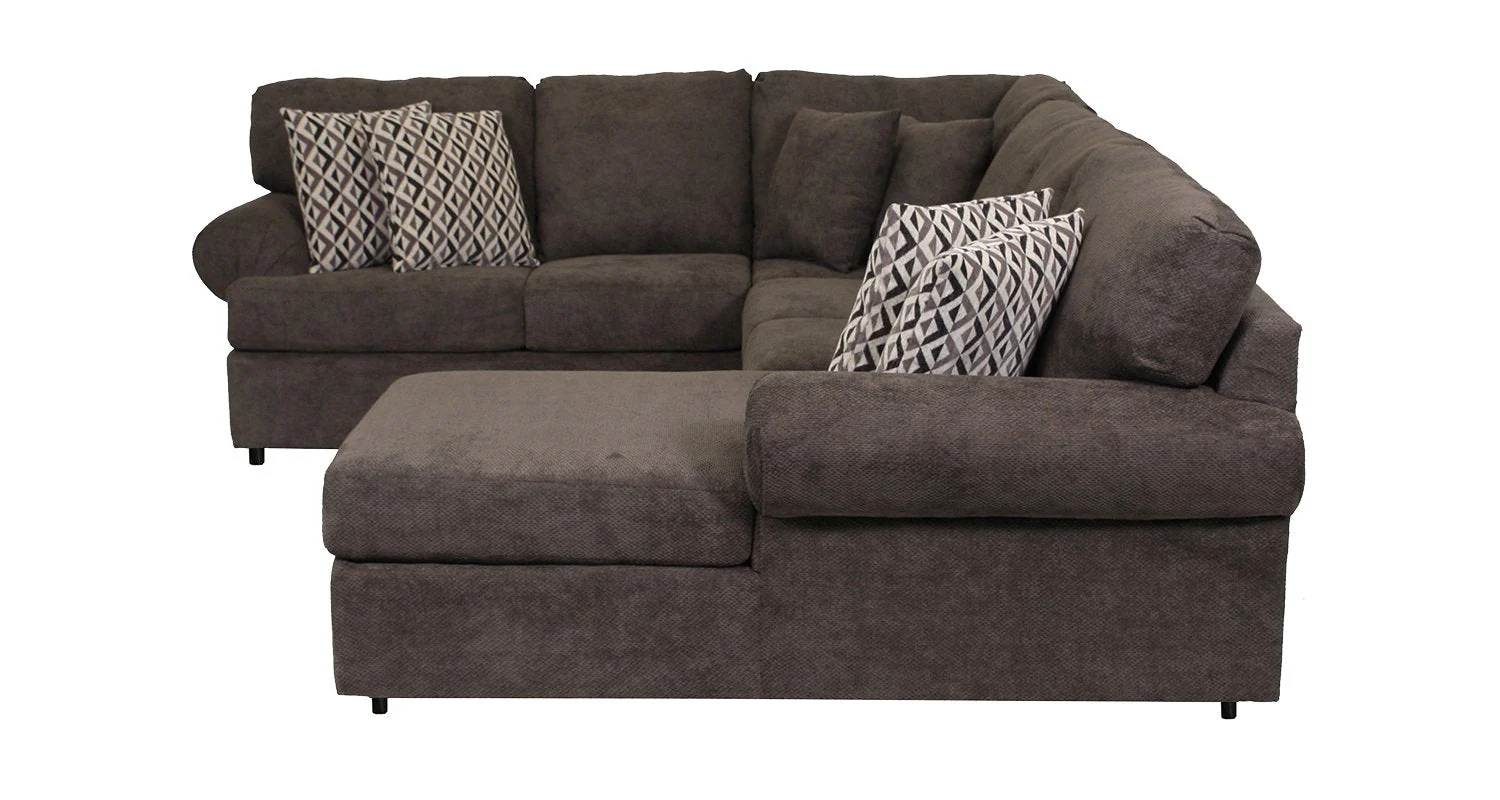 Macon 4-Piece Sectional with Right-Facing Chaise - Carbon - Image 8