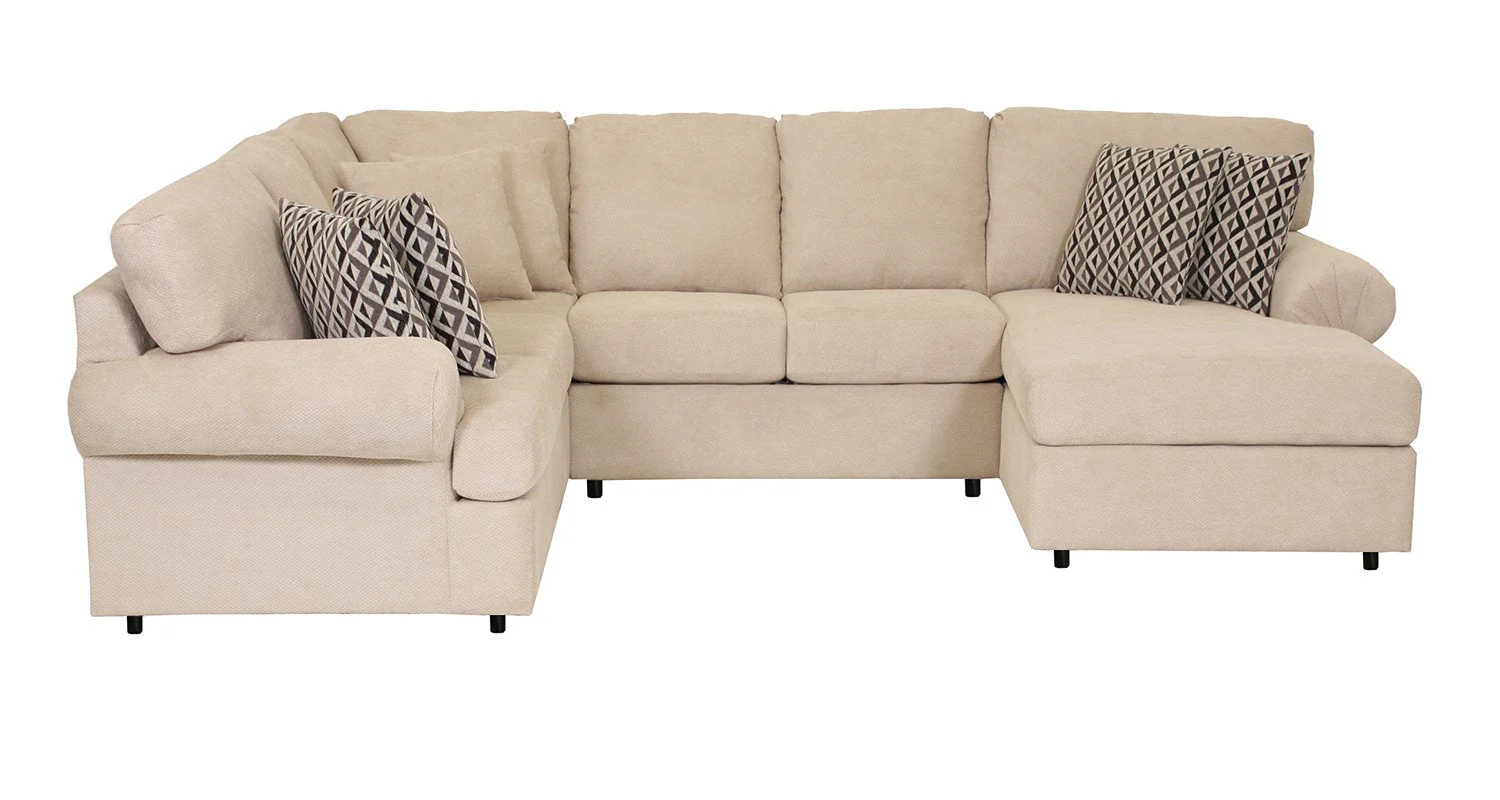 Macon 4-Piece Sectional with Right-Facing Chaise - Flax - Image 2
