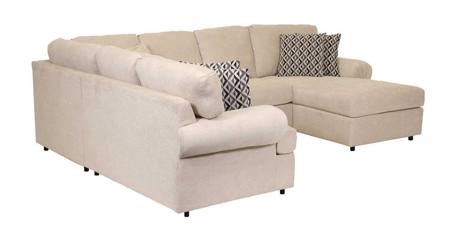 Macon 4-Piece Sectional with Right-Facing Chaise - Flax - Image 3
