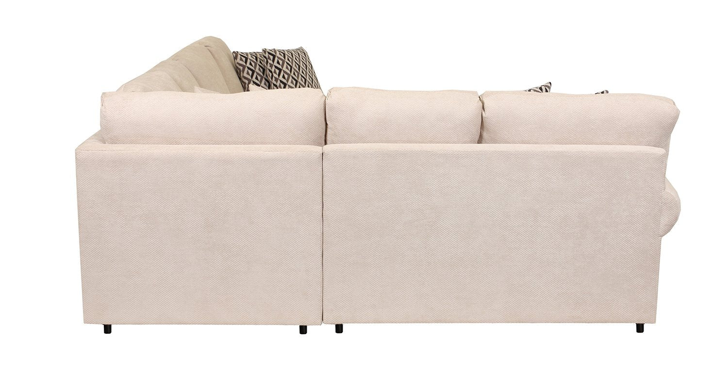 Macon 4-Piece Sectional with Right-Facing Chaise - Flax - Image 4