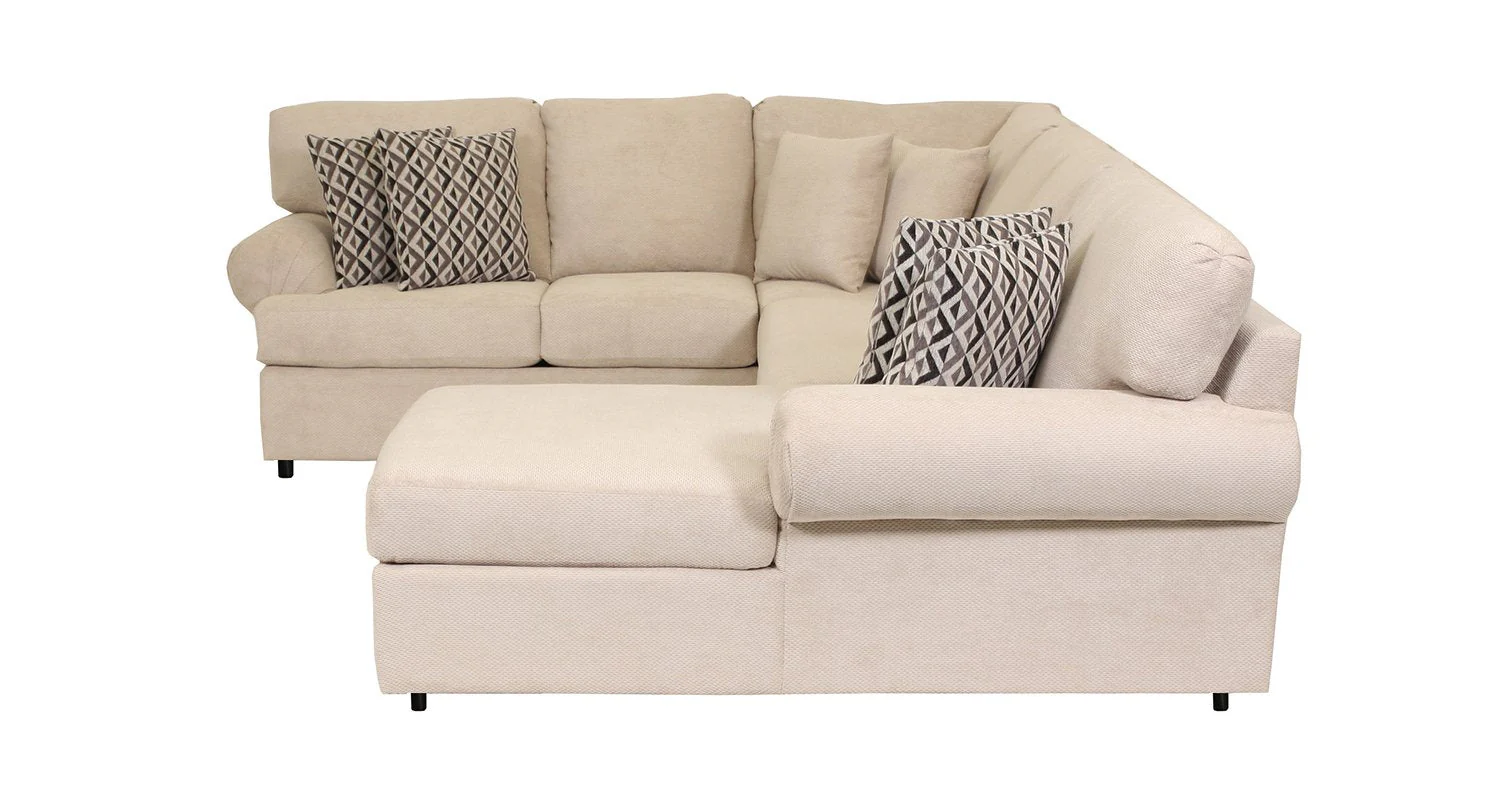 Macon 4-Piece Sectional with Right-Facing Chaise - Flax - Image 8