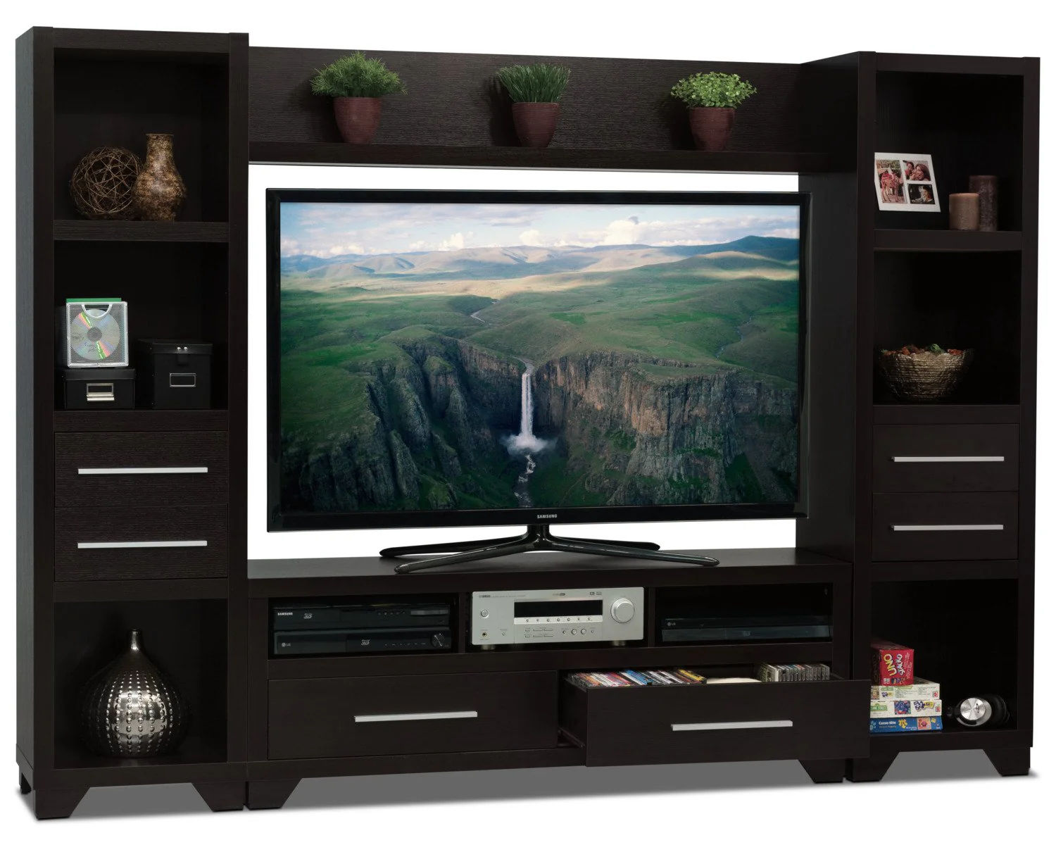 Maldon 4-Piece Entertainment Centre with 60" TV Opening - Espresso - Image 4
