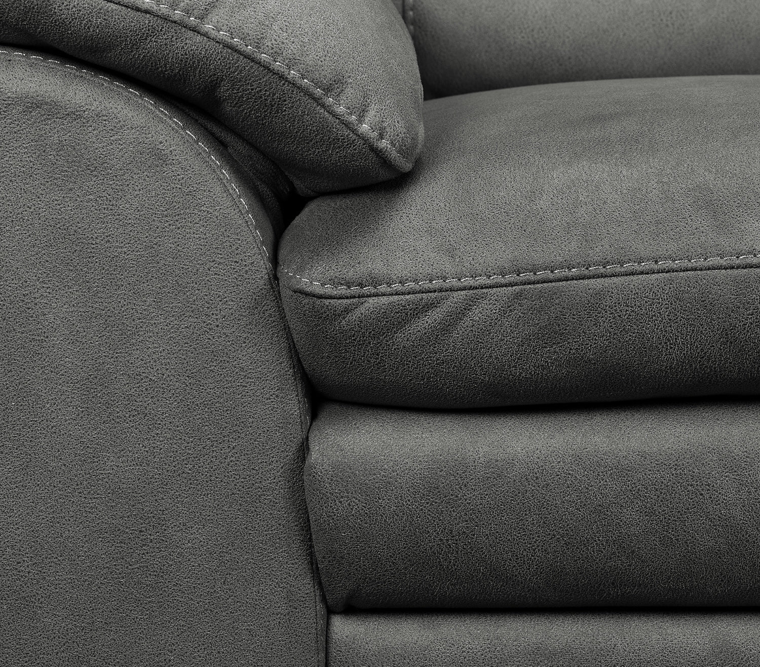 Maree Pillow Top Arm Fabric Sofa - Charcoal - Image 3