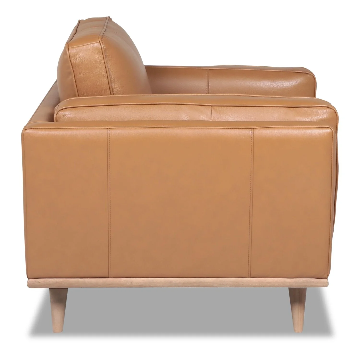 Marlott Top-Grain Genuine Leather Chair - Caramel - Image 3