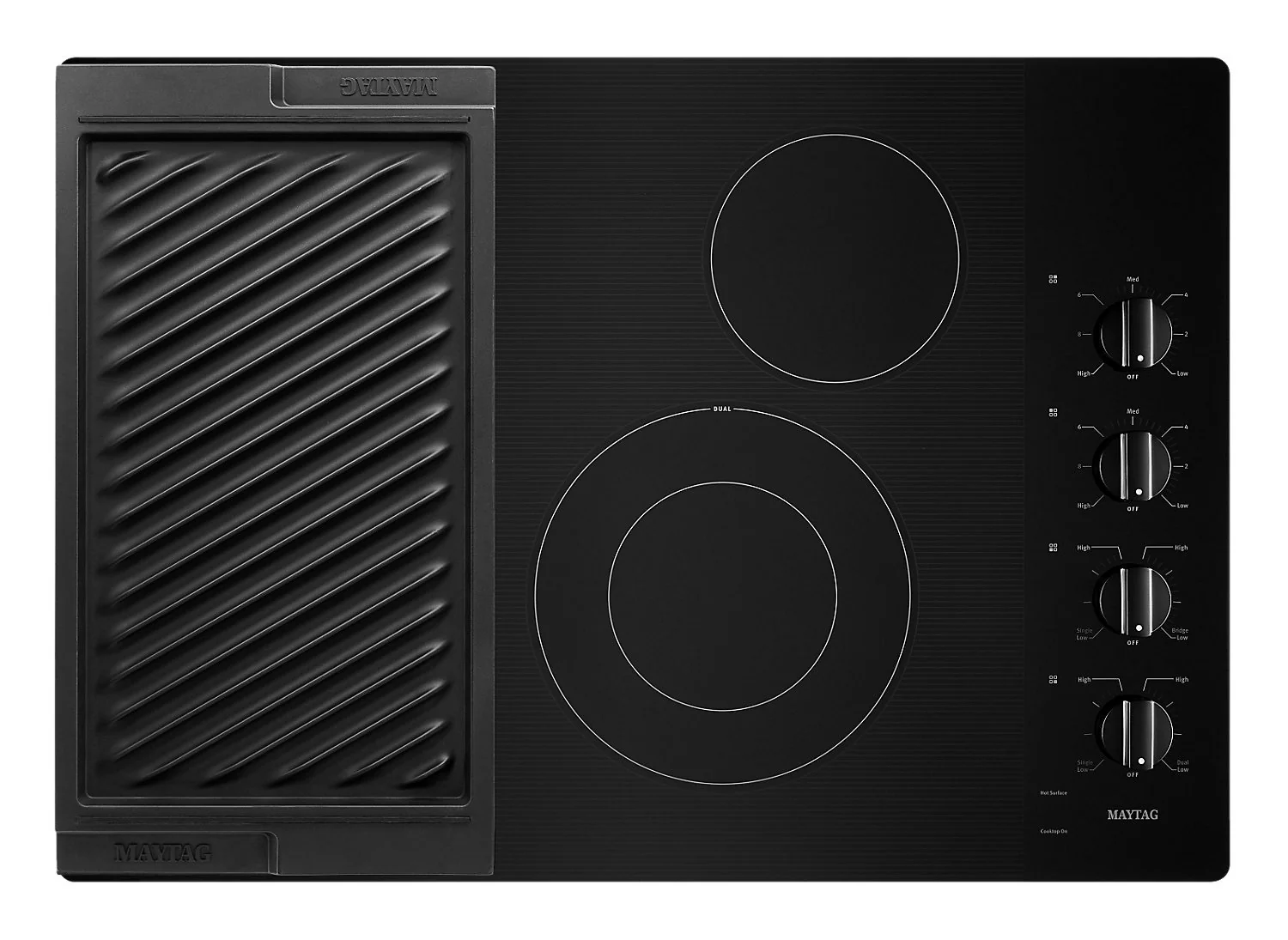 Maytag 30" Electric Cooktop with Reversible Grill and Griddle - MEC8830HB - Image 7