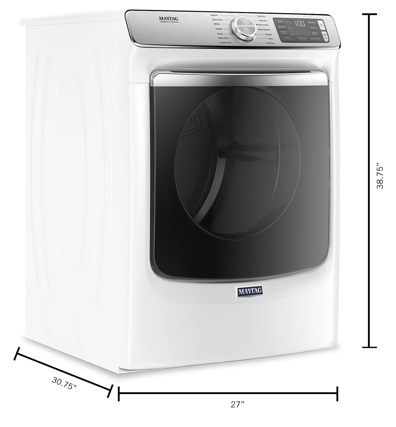 Maytag 7.3 Cu. Ft. Smart Front-Load Gas Dryer with Extra Power and Steam - MGD8630HW - Image 2