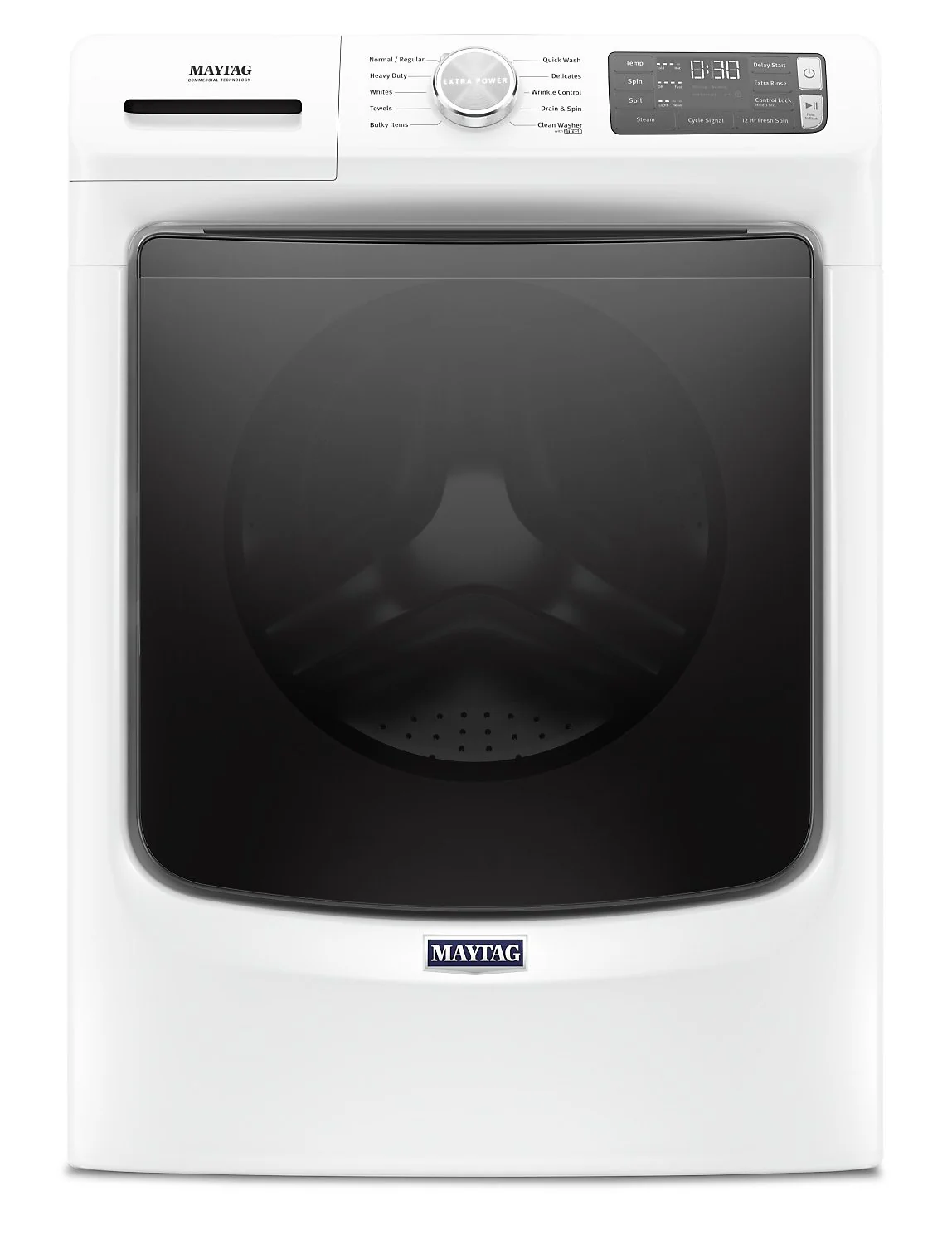 Maytag Front-Load 5.2 Cu. Ft. Washer with Extra Power and 7.3 Cu. Ft. Electric Dryer - White - Image 8