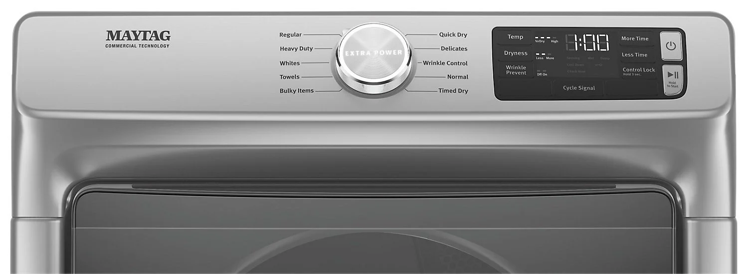 Maytag Front-Load 5.5 Cu. Ft. Washer with Extra Power and 7.3 Cu. Ft. Electric Steam Dryer - Slate - Image 12
